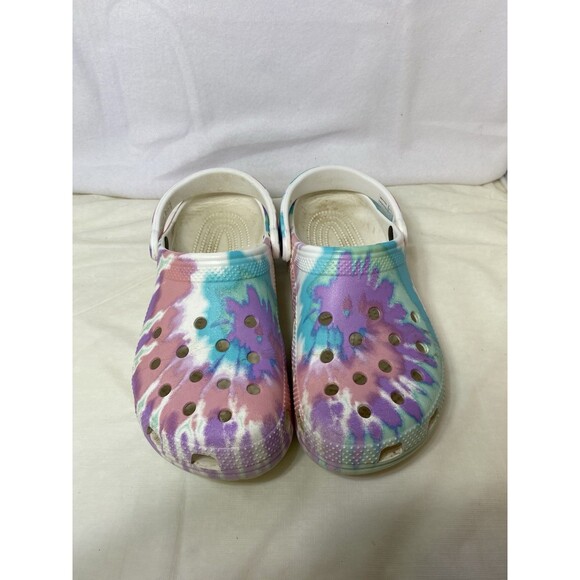 Crocs Classic Clogs Slip-On Sandal “Pastel Tie-Dye” Women’s 9 - Picture 3 of 5